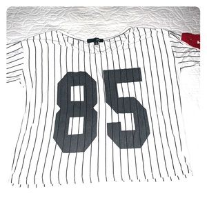 cropped baseball tee